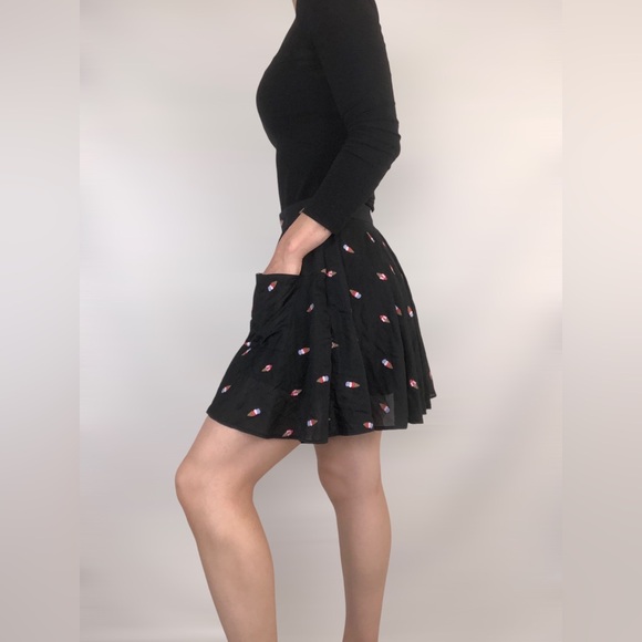 SOLD Fleur du Mal Cotton Silk Ice Cream Embroidered Mini Skirt Croquette - Picture 3 of 10